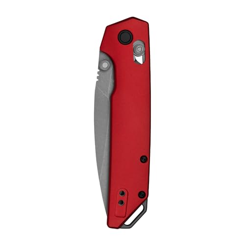 Image of Kershaw Iridium Pocket Knife, Red, 3.4 Inch Spear Point Blade