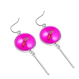 Materiales avanzados: los aretes colgantes están hechos de acero inoxidable de alta calidad y cristal de cristal, cómodos de llevar, elegantes y hermosos.