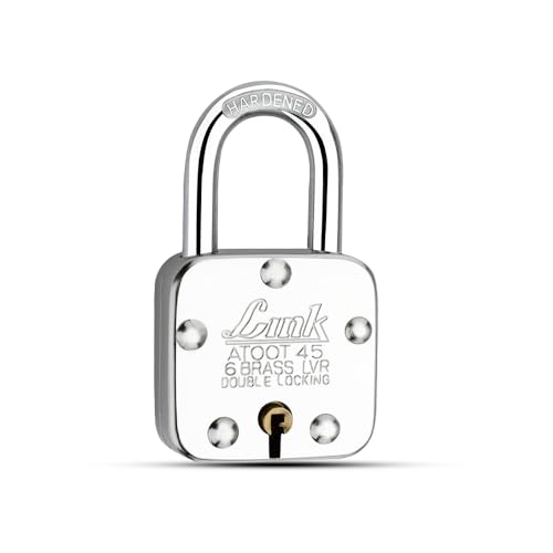 Image of Link Atoot 45mm Padlocks 5Pcs Set | Double Locking | Steel Body | Hardened Shackle | 5 Brass Levers | Made in India | 3 Keys for Each Padlock