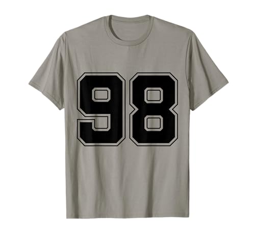 Number 98 Big Bold Capital Varsity Alphabet Monogramm T-Shirt