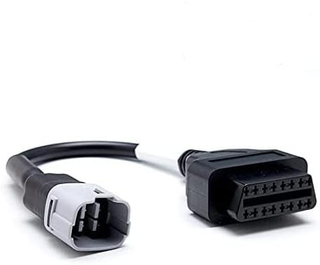 Fauvipone Motorcycle 6Pin to OBD2 Diagnostic Scanner Adapter Cable for SU-ZU-KI Motorbike, Compatible with Elm327 Diagnostic Scanner for Programming Reading Code ECU Tune
