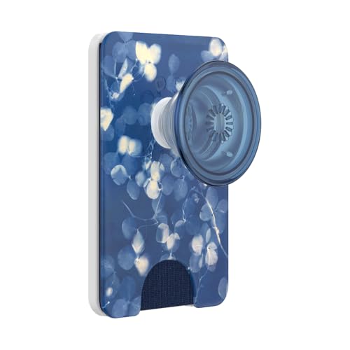 Image of PopSockets Phone Wallet for MagSafe, Phone Card Holder with Grip, Blue - Phantom Aspen