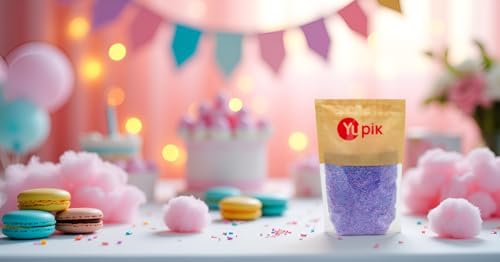 Image of Yupik Cotton Candy Flavored Sprinkles, 2.2 lb (35.2 oz) Pack of 6, Low Sugar, Kosher, Cholesterol-Free, Fat-Free, Perfect for Baking and Decorating Ice Cream, Cakes, Cookies, Cupcakes, and Donuts