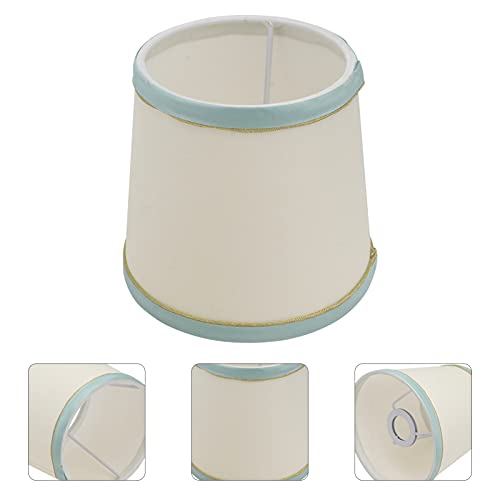 1Pc Replacement Blue Screen Shade Bottom Bulb Table Decorative Fabric Protectors Gifts On Rustic Reading Wave Lamp Light Durable Desk Cloth Decor For Bedroom Shade, Fashion Clip #TOP6