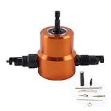 Qury 7 Stück / Set Doppelkopfschneider Blechknabber, Bohrerzubehör mit Eisenbox für Autoreparatur und -wartung und Blechproduktion (Gold)