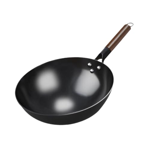 Wok sin recubrimiento con mango de madera 40 cm miniatura 7