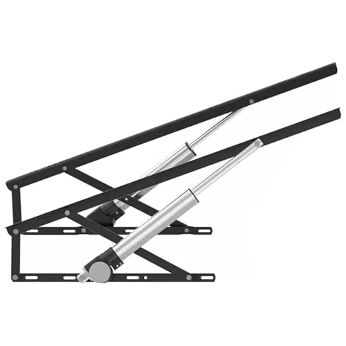 2 PCS Steel Heavy Duty Bed Risers, Electric Bed Lift Mechanism, Lift Up Storage Bed Frame, with Remote Control, Load 600KG, Folding Lift Up Spring Hinges for Storage Box Bed(87cm)