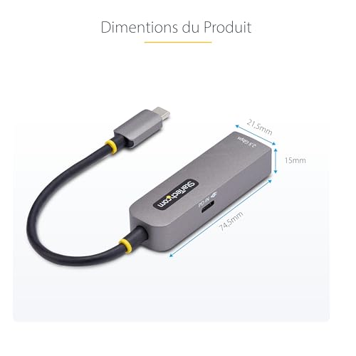 Adaptateur Ethernet USB-C 2.5GbE NBASE-T NIC avec alimentation PD