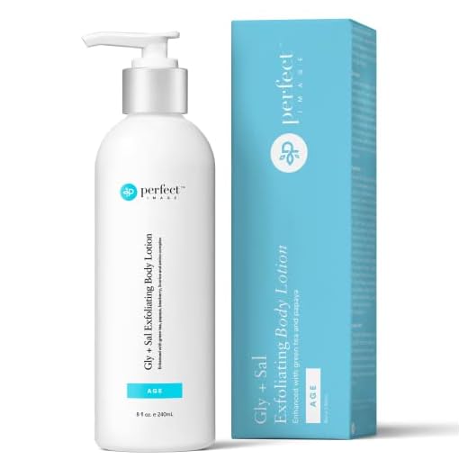Gly + Sal Exfoliating Body Lotion, 8% Glycolic Acid and 2% Salicylic Acid Lotion Enhanced with Green Tea, Papaya, Bearberry, Licorice and Amino Complex - Perfect Image
