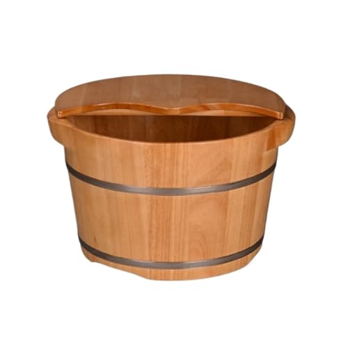 Balde de Madera para Spa de Pies con Tapa