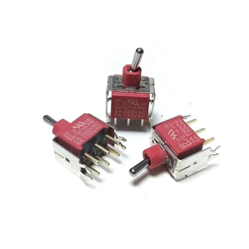 Interrupteur à bascule SPDT inverseur 3 positions 6 broches étanche IP67 2A 250VCA VS2