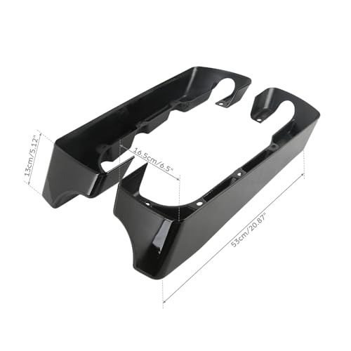 Extensiones de alforjas estiradas de 4 pulgadas para Harley Davidson Touring 2014 en adelante, color negro mate miniatura 3