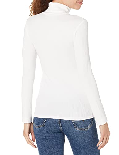 Image of Amazon Essentials Women's Slim-Fit Stretchy Layering Long Sleeve Knit Rib Turtleneck Top (Available in Plus Size), Pack of 2