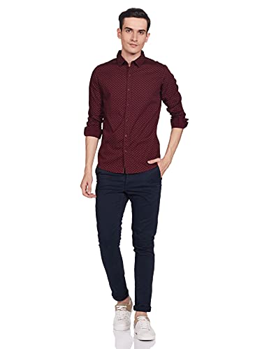 Image of Spykar Men's Printed Slim Fit Shirt