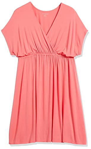 Image of Amazon Essentials Women's V Neck Elastic Waist Surplice Dress (Available in Plus Size)