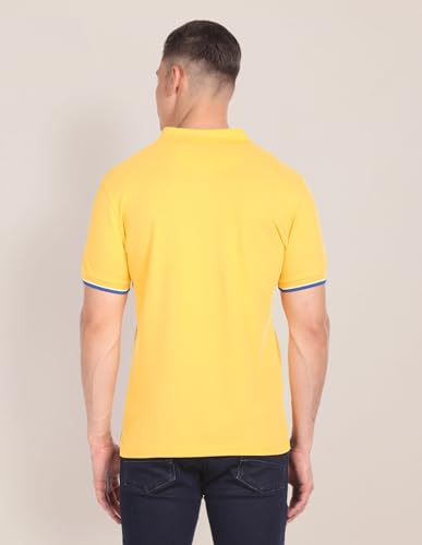 Image of U.S. Polo ASSN. Solid Slim Fit Polo T Shirts for Men - 100% Cotton, Half Sleeves Mens Tshirt