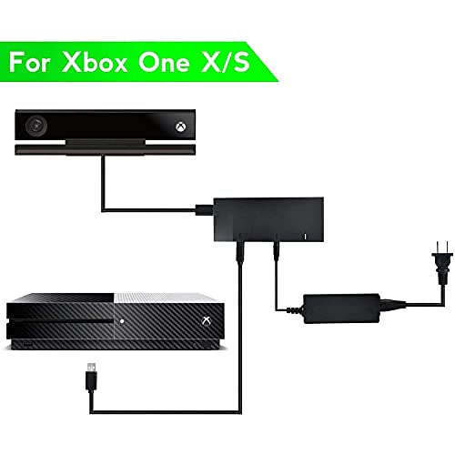 Kinect Adapter For Xbox One S /Xbox One X And Pc Windows 8/8.1/10, Kinect 2.0 Sensor Power Supply Ac Adapter Replacement Kit,Usb 3.0 Windows Pc Interactive App Program Development #TOP1