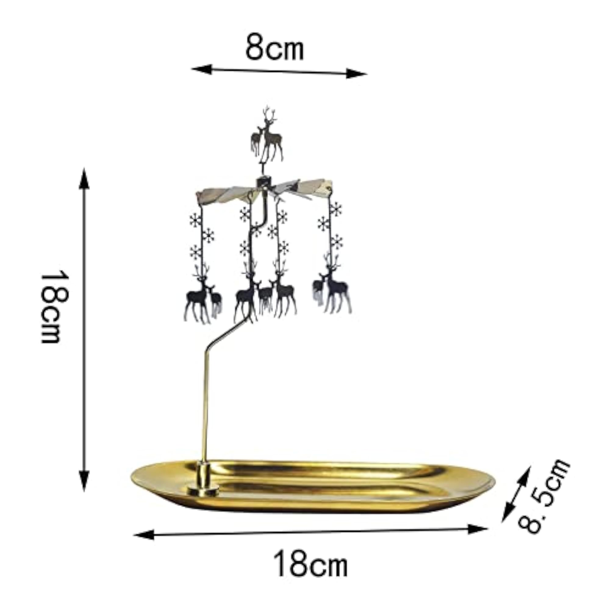 Rotary Rotating Spinning Tea Light Candle Holder
