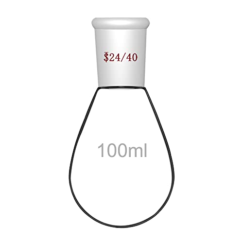 Recovery Flasks, Pear Shaped, Borosilicate Glass, With 24/40 Outer Joint - 100Ml #TOP18