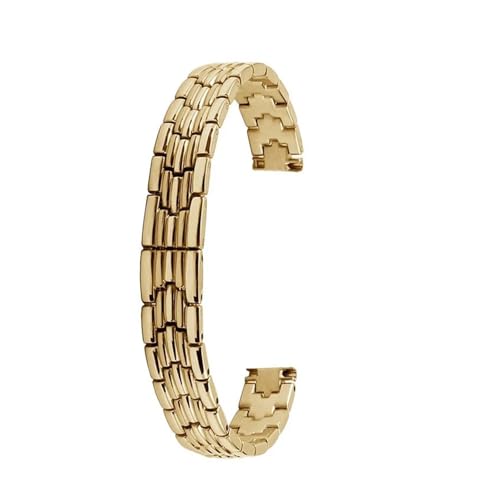 Correa de reloj acero inoxidable fina de 6mm en oro rosa para pulseras mini