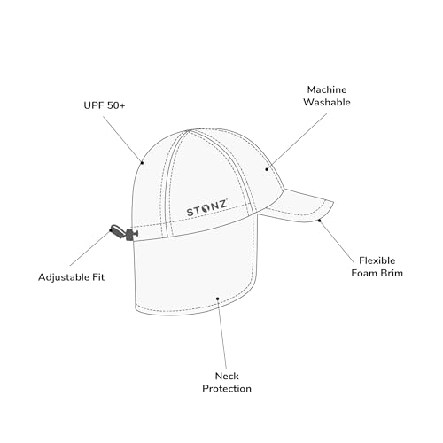 Stonz Flap Cap - Keep Your Little Explorer Protected and Burn-Free.Made with Non-Toxic, Tightly-Woven Fabric.4