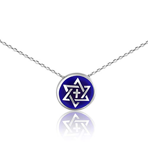 Cross and Jewish Star of David Necklace for Women