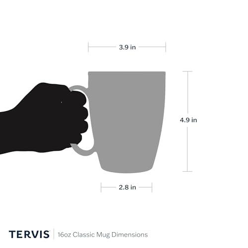 Tervis Clear & Colorful Tabletop Made in USA Double Walled Insulated Tumbler Travel Cup Keeps Drinks Cold & Hot, 16oz Mug, River Rock