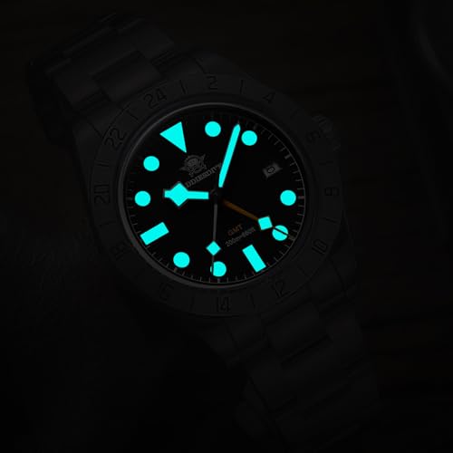 ADDIESDIVE GMT Watches for Men Dive Water-resistance Luminous Analog