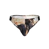 Slip bikini con stampa cucciolo di pastore tedesco