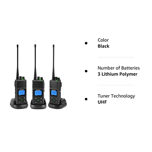 Samcom Two Way Radios Walkie Talkies Long Range 5 Watts 2 Way Radio With Earpieces Rechargeable Hand-Held Uhf Business Programmable Portable, Dual Channels/Ptts/Group Call, 3 Packs #TOP7