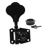 lurrose 精密チューニングペグ 軽量滑り止め加工 ブラック開放式マシンヘッドギターヘッドノブ