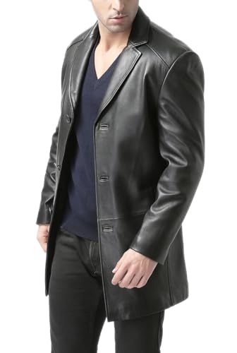 BGSD Men Alex New Zealand Lambskin Leather Car Coat (Also available in Big and Tall and Short)2