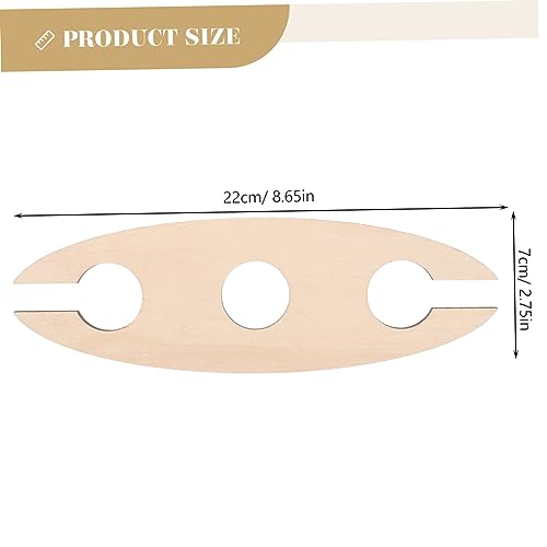 Soporte de vino de madera 3 piezas estilo kaki miniatura 2