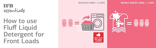 Image of IFB Essentials Fluff Matic Front Load Liquid Detergent Refill Pack 2L | Super Saver Pack | More Washes | Removes Tough Stains | Long-Lasting Fragrance | Eco-Friendly, Gentle Care