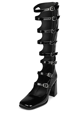 Monsieur Black Crinkle Patent / 7.5 #TOP2