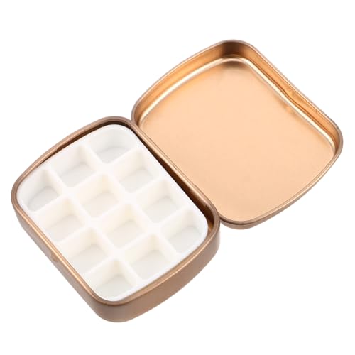 Healeved Paleta De Uñas Detalles Cepillos De Maquillaje De Cepillo Fijador Tensor Partes y Accesorios Tabla De Paleta De Esmalte De Uñas Cajas Horquillas Trenzadas Golden Plastico Metalico