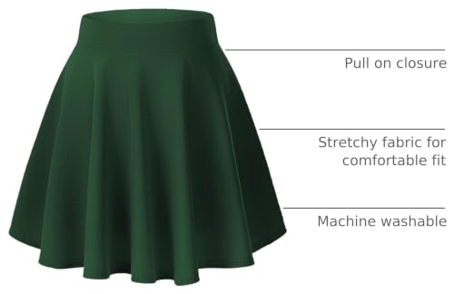 Image of Urban CoCo Women's Basic Versatile Stretchy Flared Casual Mini Skater Skirt