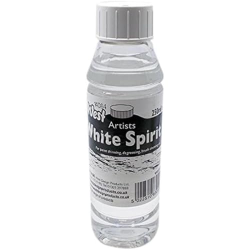 West White Spirit Clear 250ml Artists Cleaning Tools & Bike Chains Paintbrushes Surfaces Thin Paint Paints Coatings Waxes Varnishes Degreasing General Cleaning