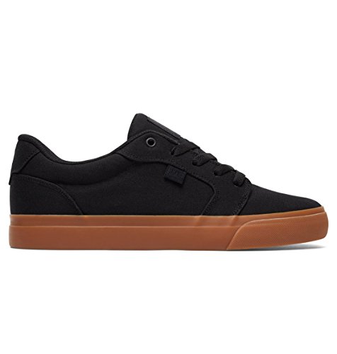 DC Men's Anvil TX Skate Shoe, Black/Black/Gum, 9.5 D US