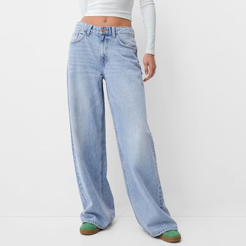 Women's Baggy Boyfriend Denim Pants Y2k Low Rise Wide Leg Straight Jeans Casual Loose Mom Jeans Trousers2