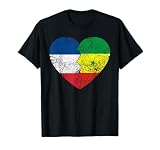 Senegalese French Flags Heart | France Senegal Roots Vintage T-Shirt