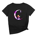 Women's Casual Round Neck Short Sleeve 860 Ramadan Moon Print Business Bustier Sequin one Teen Girls Ladies Trendy Peplum Fashion Tube Womans Shirts yun red Date