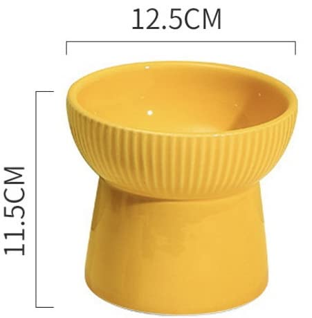 Image of PETANGEL 2 Set Ceramic Small Dogs Food Or Water Bowl, Raised Cat Feeder Dishes with Stand, Elevated Pet Food Bowl for Cats and Small Dogs, Stress Free Backflow Prevention & Anti Vomiting