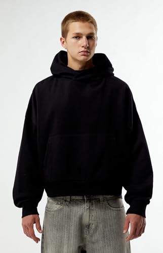 PacSun Men's Solid Color Cropped Hoodie3