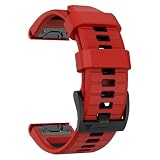YUXUAN Cinturino in morbido silicone da 22 mm, adatto per Garmin Fenix 8 47 mm/epix Pro 47 mm, Fenix 7/6/5; cinturino QuickFit da 22 mm, adatto per Garmin D2 Delta/Descent G1, Mittelgroße, Silicone