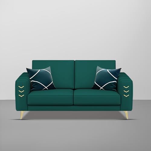 Image of Casaliving Falco 2 Seater Sofa Set for Living Room (Pine Fabric) Premium Fabric Sofa