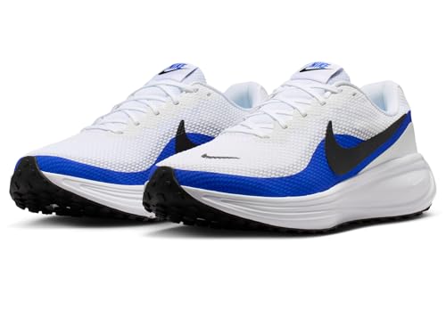 Nike Men's Revolution 8 Road Running Shoes, White/Black-Racer Blue, 12