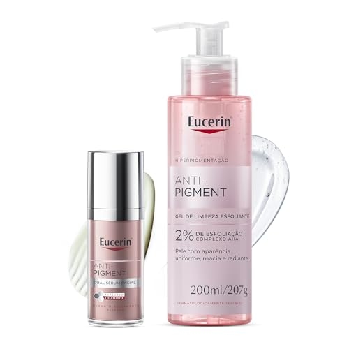 Kit Eucerin Dual Sérum Facial AntiManchas e Anti-idade 30ml + Gel de Limpeza Anti-Pigment Facial e Corporal 200ml
