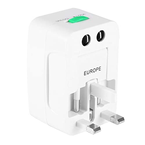 Adaptador de Tomada Internacional para Viagens EUA Europa Asia Uk Bivolt com Trava de Segurança Port