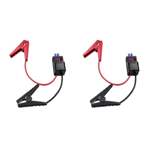Qomcsrl 2X con Conector de Enchufe EC5, Pinza de Cable de Puente de Emergencia, Abrazadera Inteligente, Conexión Antirretroceso, 650 A, 12 V